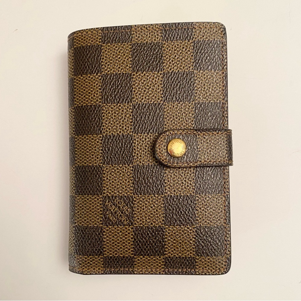 EUC! (R $750) Louis Vuitton Brown Damier Ebene Wallet With Kisslock